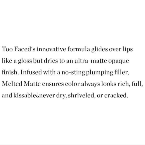 Too Faced Melted Matte Plumping Lipstick in Strawberry Hill - Picture 4 of 15
